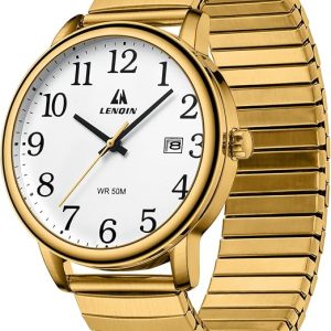 LN LENQIN Mens Watches Easy Read Analog Quartz Waterproof Watch for Men
