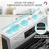 Alternative view of AWOKE Stove Top Shelf 30 Inch - Silicone Material Magnetic Shelf for The Stove - 3 Functional Partitions Kitchen Spice Rack Organizer